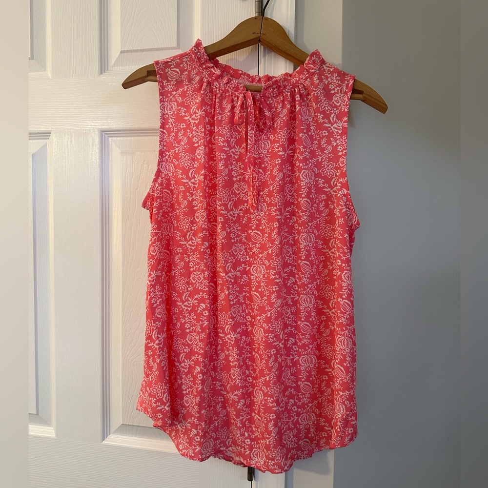 Loft pink floral blouse, size medium